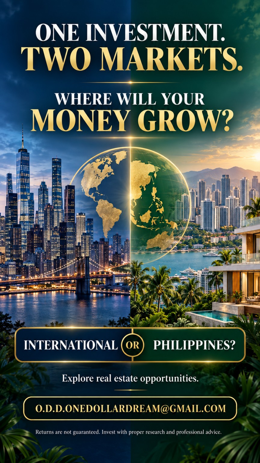 Real estate opportunities in international and Philippine markets